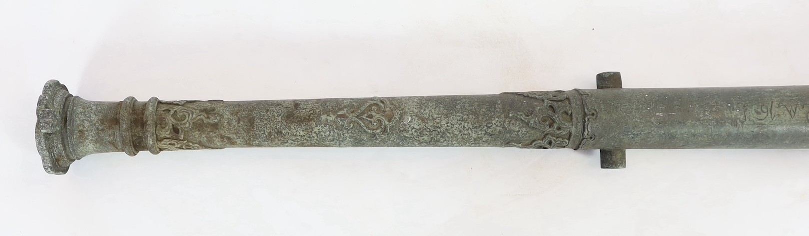 An 18th century Indonesian bronze Lantaka cannon, 125cm long